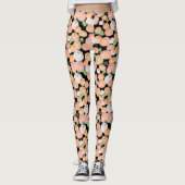 Cute orange pumpkins fall seasonal patterned leggings (Vorderseite)