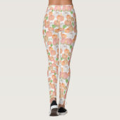 Cute orange pumpkins fall seasonal patterned leggings (Rückseite)