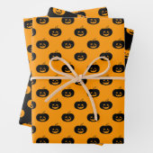 Cute Orange Pumpkins Halloween Pattern Geschenkpapier Set (Beispiel)