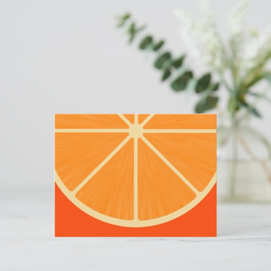Cute Orange sSlice Postcard Postkarte (Stehend Vorderseite)