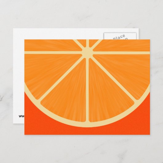 Cute Orange sSlice Postcard Postkarte (Vorne/Hinten)