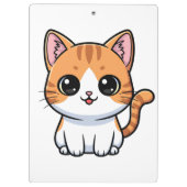 Cute Orange Tabby Kitten Character Klemmbrett (Rückseite)