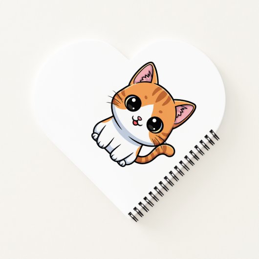 Cute Orange Tabby Kitten Character Notizblock (Rückseite)
