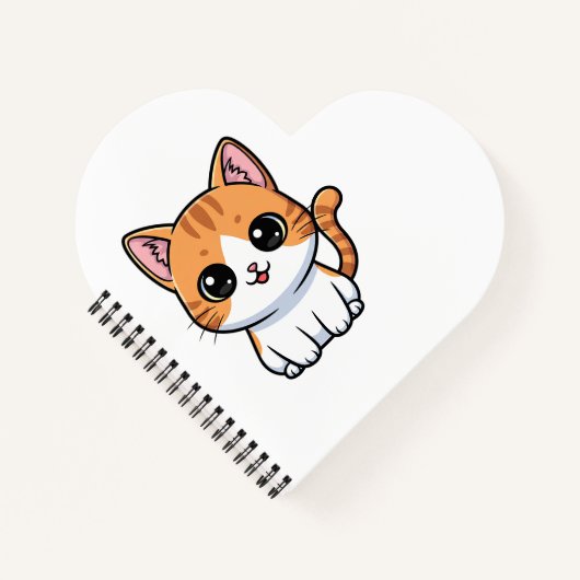 Cute Orange Tabby Kitten Character Notizblock (Vorderseite)