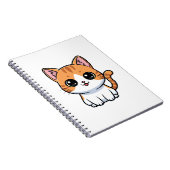 Cute Orange Tabby Kitten Character Notizblock (Rechte Seite)
