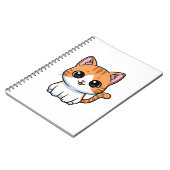 Cute Orange Tabby Kitten Character Notizblock (Linke Seite)