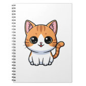Cute Orange Tabby Kitten Character Notizblock (Vorderseite)