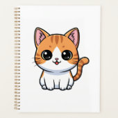 Cute Orange Tabby Kitten Character Planer (Vorderseite)