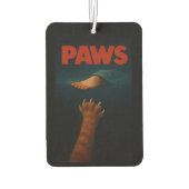 Cute Orange Tabby vs Human Foot Autolufterfrischer (Rückseite)