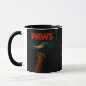 Cute Orange Tabby vs Human Foot Monogram Tasse (Links)
