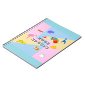 "Cute Origami Animal Pattern – Soft Pastel Japanes Notizblock (Linke Seite)