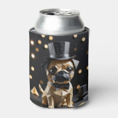 Cute Origami Dog with Top Hat Koozie Dosenkühler (Kanne Vorderseite)