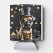 Cute Origami Dog with Top Hat Koozie Dosenkühler (Rückseite)