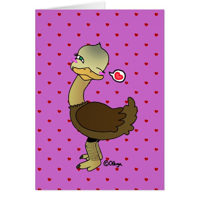 Cute ostrich wink (Vorne)