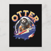 Cute Otter Astronaut Outer Space Shuttle Cadet Postkarte (Vorderseite)