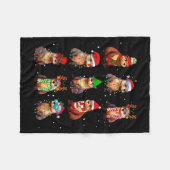 Cute Otter Christmas Pajama Funny Xmas Lights Anim Fleecedecke (Vorderseite (Horizontal))