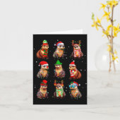 Cute Otter Christmas Pajama Funny Xmas Lights Anim Karte (Gelbe Blume)