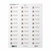 Cute Otter Couple Animal Love Return Address label (Vorne)