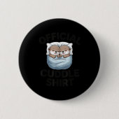 Cute Otter Couple Cozy Cuddle  Button (Vorderseite)
