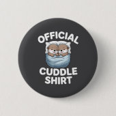 Cute Otter Couple Cozy Cuddle Button (Vorderseite)