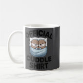 Cute Otter Couple Cozy Cuddle Kaffeetasse (Links)
