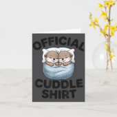 Cute Otter Couple Cozy Cuddle Karte (Gelbe Blume)