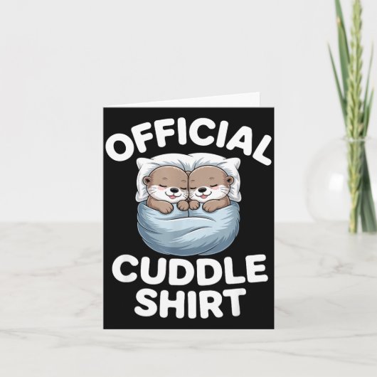 Cute Otter Couple Cozy Cuddle  Karte (Vorderseite)