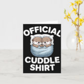 Cute Otter Couple Cozy Cuddle  Karte (Gelbe Blume)