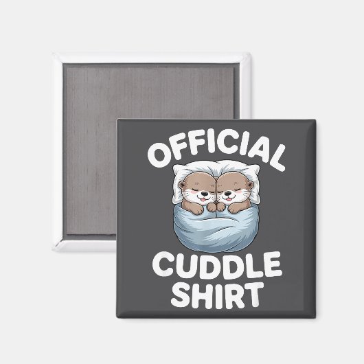 Cute Otter Couple Cozy Cuddle  Magnet (Vorderseite/Rückseite)