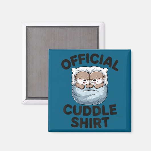 Cute Otter Couple Cozy Cuddle Magnet (Vorderseite/Rückseite)