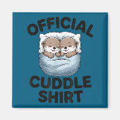 Cute Otter Couple Cozy Cuddle Magnet (Vorne)
