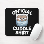 Cute Otter Couple Cozy Cuddle  Mousepad (Mit Mouse)