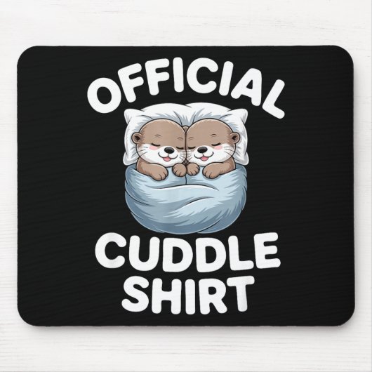 Cute Otter Couple Cozy Cuddle  Mousepad (Vorne)