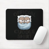 Cute Otter Couple Cozy Cuddle  Mousepad (Mit Mouse)