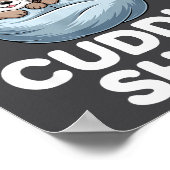 Cute Otter Couple Cozy Cuddle Poster (Ecke)