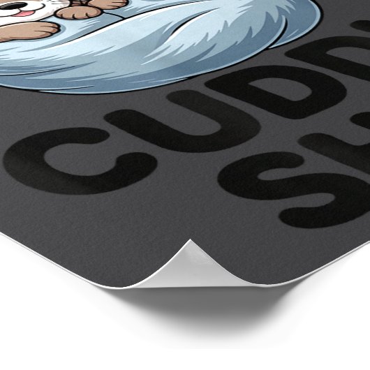 Cute Otter Couple Cozy Cuddle  Poster (Ecke)