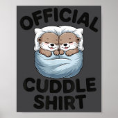 Cute Otter Couple Cozy Cuddle  Poster (Vorne)