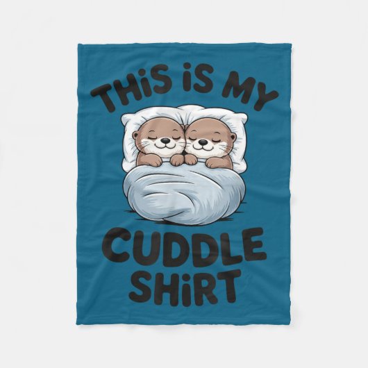 Cute Otter Couple Snuggle This Is My Cuddle  Fleecedecke (Vorderseite)
