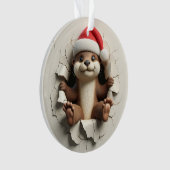 Cute Otter Double-Sided Holiday Ornament (Vorderseite)