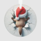 Cute Otter Double-Sided Holiday Ornament (Rückseite)