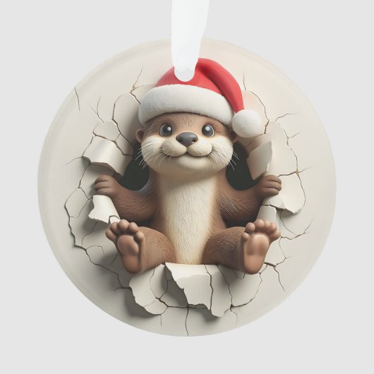 Cute Otter Double-Sided Holiday Ornament (Vorderseite)