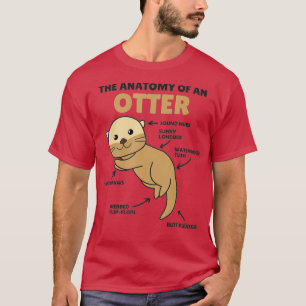 Cute Otter Explanation Anatomy Of An Otter - 3 T-Shirt
