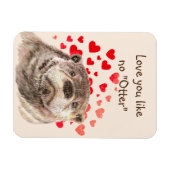 Cute Otter Hearts Love You Like No Otter Magnet (Horizontal)
