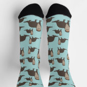 Cute Otter Illustration Pattern Socken (Oben)