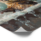 Cute Otter in Bubble Bath Poster (Ecke)