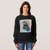Cute Otter Paint Splatter Illustration Colorful Wa Sweatshirt (Vorne ganz)