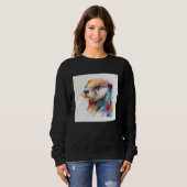 Cute Otter Paint Splatter Illustration Colorful Wa Sweatshirt (Vorne ganz)