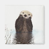 Cute Otter Wildlife Image Magnet (Vorne)