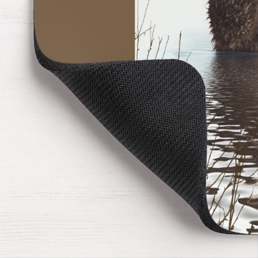 Cute Otter Wildlife Image Mousepad (Ecke)