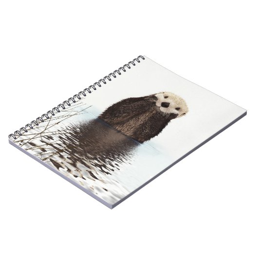 Cute Otter Wildlife Image Notizblock (Linke Seite)